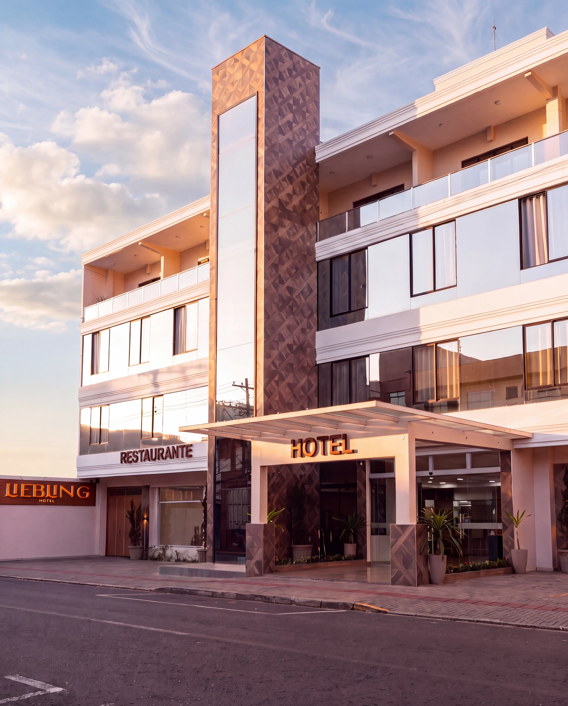 Fachada y entrada de Liebling Hotel